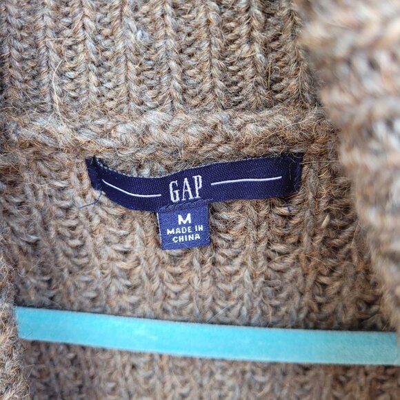 Gap Open Front Sweater Vest Women's Size Medium Alpaca Wool Blend Long Tunic - Picture 3 of 7